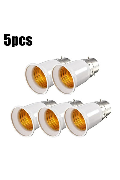 Choice محول قاعدة مصباح من B22 إلى E27 (5 قطع) - محول لمبة LED من B22 إلى E27...
