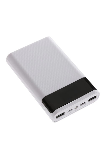 Kebidumei علبة تخزين وشحن بطاريات بيضاء 4x18650، قابلة للتخصيص، 5 فولت 2 أمبي...