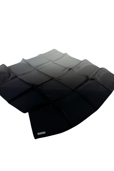 Armine Eșarfă de mătase Nostalgie - 8971-09 Negru Gri Gradient Twill
