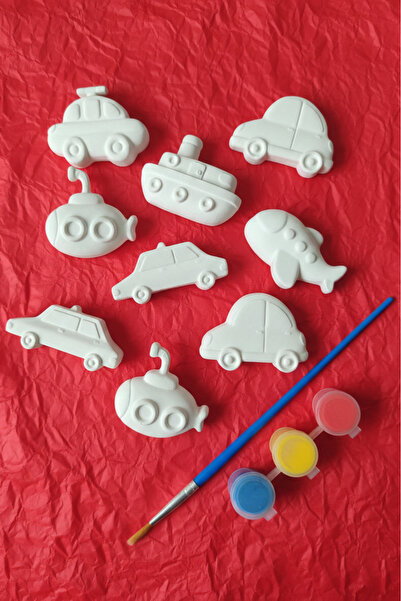 MOODİE ATÖLYE 5'li Taşıtlar Temalı Taş Boyama Seti 3D - Çocuk Gelişimi Boyama...