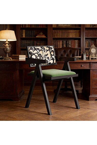 Mtanvxay Velvet Fabric Armchair Retro Rubber Wood Living Room Chair for Patio...