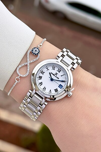 Daniel Klein Metalik Renk 30,5 mm 2 Yıl Garantili Kadın Kol Saati ve Bileklik