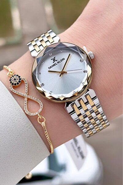 Daniel Klein Dial Silver Band Gold Silver Color 30 mm Women's Wrist Watch and...