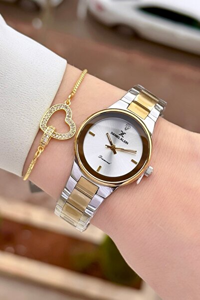 Daniel Klein Pırlantalı Altın Metalik Renk 30 mm 2 Yıl Garantili Kadın Kol Sa...