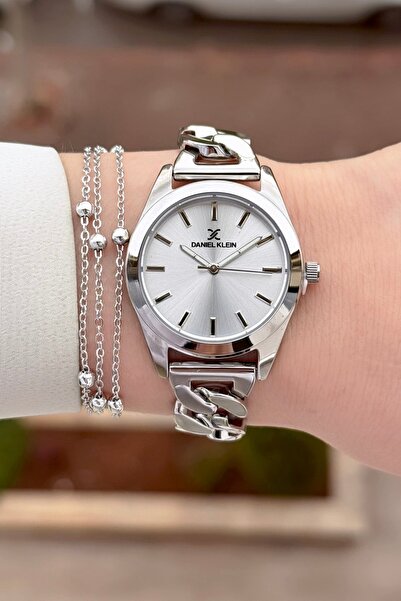 Daniel Klein Silver Renk 32 mm 24 Ay Garantili Kadın Kol Saati ve Bileklik