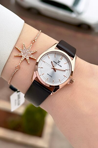 Daniel Klein Kasası Bronz Kordonu Koyu Kahverengi Renk 2 Yıl Garantili Kadın ...