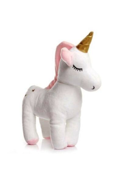 MY toys Peluş Unicorn Figürlü Yastık 33 Cm. (BEYAZ) Uyku Arkadaşı