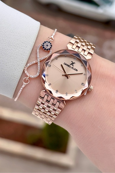 Daniel Klein Bakır Renk 2 Yıl Garantili Kadın Kol Saati ve Bileklik