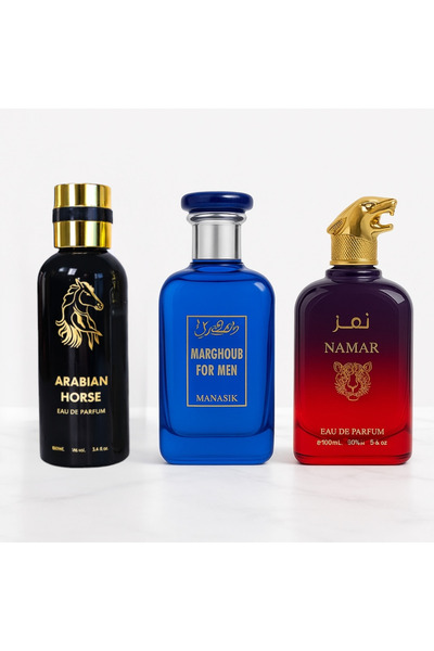 Al Fakhr Perfumes SET 3 PARFUMURI ARABESTI BARBATESTI - ARABIAN HORSE + NAMAR...
