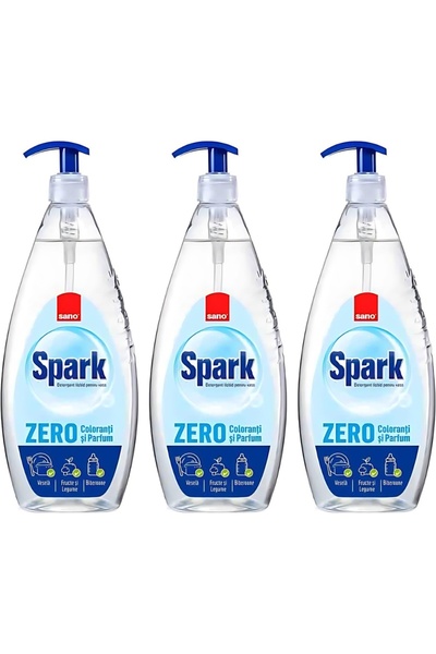 Sano Set 3 BUCATI Detergent VASE Sano, 1L Spark Zero