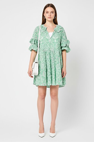 Maje Women Embroidered Mini Dress, Multicolor