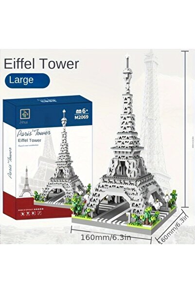 Choice 1765 قطعة من مكعبات بناء برج إيفل في باريس، مكعبات بناء صغيرة الحجم، م...