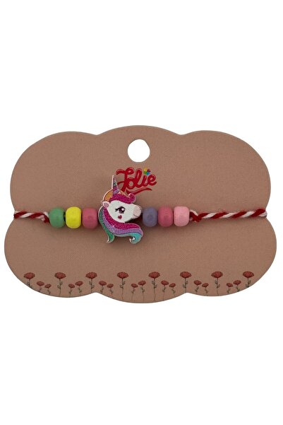 Flippy Martisor Bratara Multicolora pentru Copii, din Lemn si Textil, Model 4