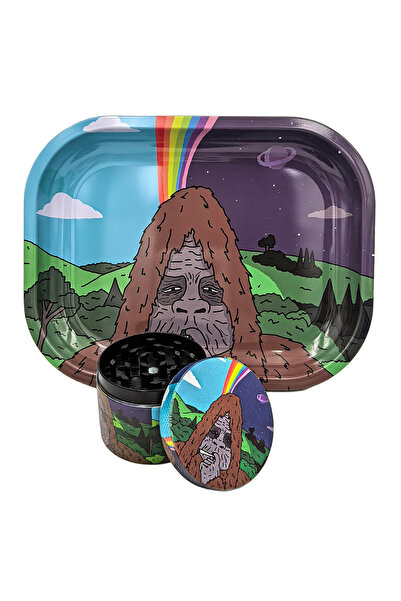 Choice مطحنة دخان معدنية من غوريلا 50 مم مع صينية لف معدنية 18×14 سم وحقيبة ت...