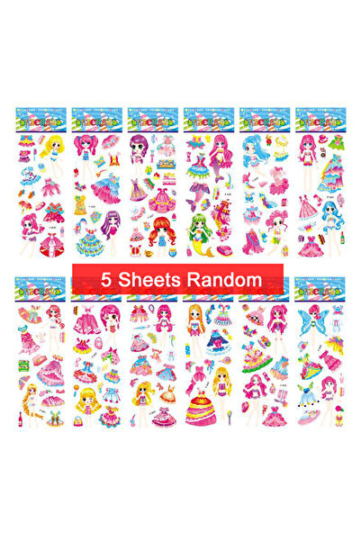 Choice ٥ ملصقات تنكرية، ٥ أوراق ملصقات للأطفال، ملصقات بارزة للأطفال، مناسبة ...