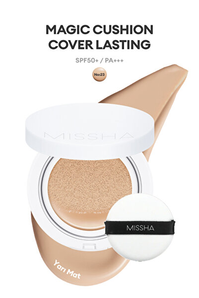 Missha Yarı Mat Görünümlü Uzun Süre Kalıcı Cushion Fondöten Magic Cushion Cov...