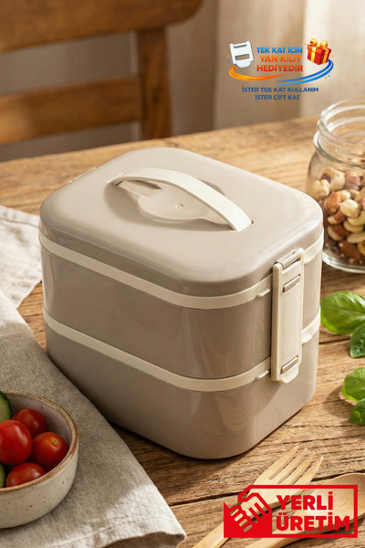 GUGGA Tier - 2 Katlı Sızdırmaz Kapaklı Lunchbox 1000 ml