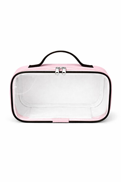Aksesuar MAYKİS Şeffaf Makyaj Çantası Taşıma Saplı Geniş Hacimli Kozmetik Çan...