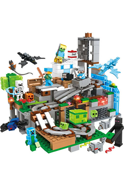 Choice مكعبات بناء خشبية من قرية الكهف، إصدار خاص، مع مجسمات ستيف، متوافقة مع...