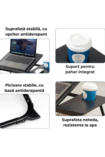 OEM Masă pliabilă pentru laptop cu suport pentru pahare