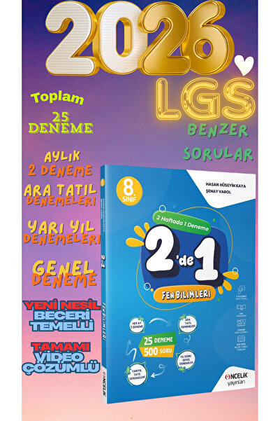Öncelik Yayınları 2026 Lgs 8. Sınıf Fen Yeni Nesil Beceri Temelli 25 Aylık De...
