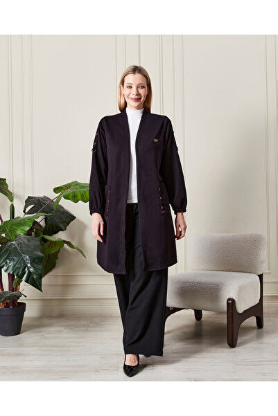 Ferace Tesettur Giyim Cardigan pentru mamă pentru femei Cardigan de oțel de m...