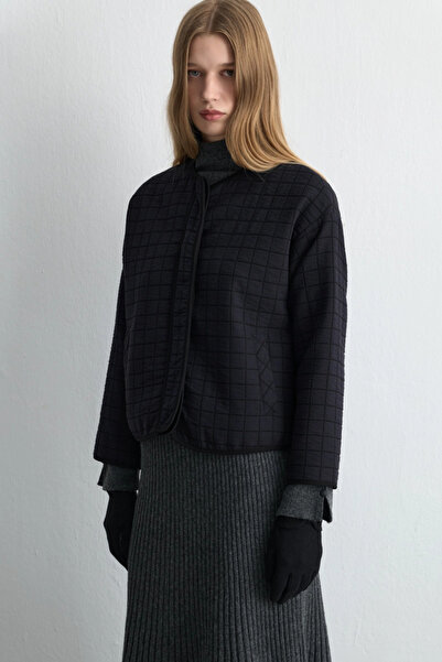 Gusto Quilted Jacket - Navy Blue