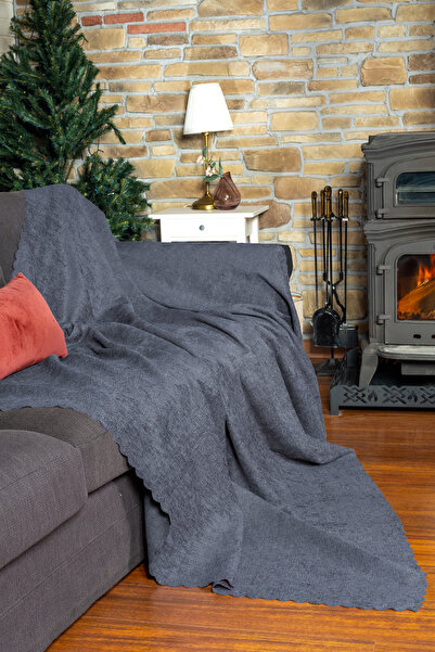 Latuda Home غطاء أريكة رمادي فاخر مقاس 110x175 كرسي بذراعين جاكار 2 قطعة