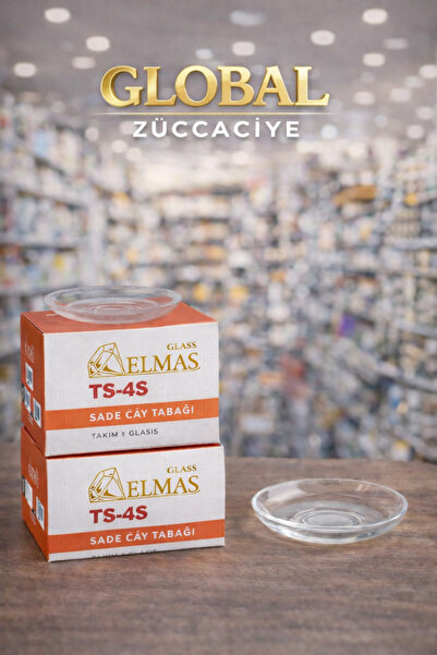GLASS ELMAS TS4S - Sade Çay Tabağı 12'li