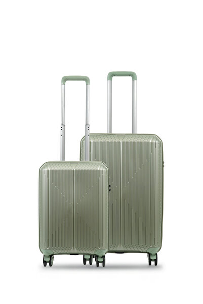 GROUND Sirius 2'li Valiz Seti Orta-Kabin - Mint Yeşili - 10728