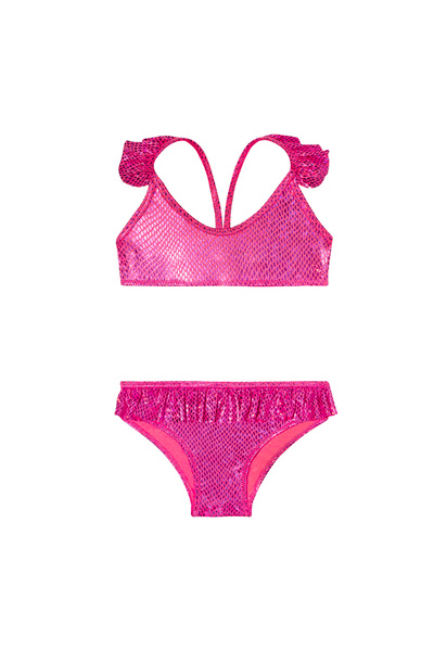 SLIPSTOP Rubin Jr Fırfırlı Varaklı Kız Çocuk Deniz Havuz Uv Korumalı Bikini