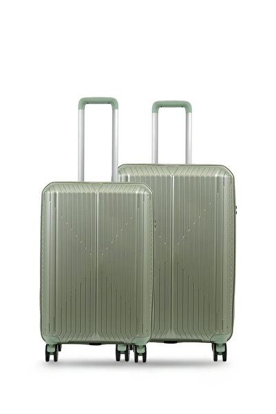 GROUND Sirius 2'li Valiz Seti Büyük-Orta - Mint Yeşili - 10728