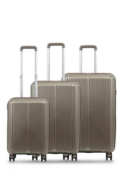 GROUND Sirius 3’lü Valiz Seti Krom - 10728