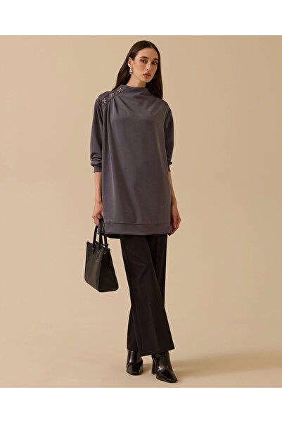 SCL Omuz Aksesuarlı Drapeli Tunik