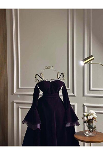 vanus fashion 6694- Midi evening dress (two colors)