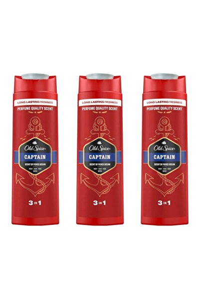 Old Spice Set 3 BUCATI GEL DE DUȘ 400ML CAPTAIN
