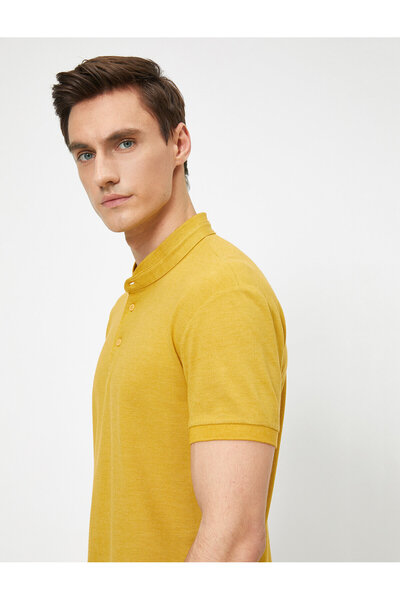 Koton Hakim Yaka Basic Slim Fit Polo Neck T-Shirt