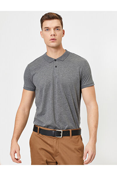Koton Erkek Gri Polo Yaka T-Shirt 0YAM12032LK