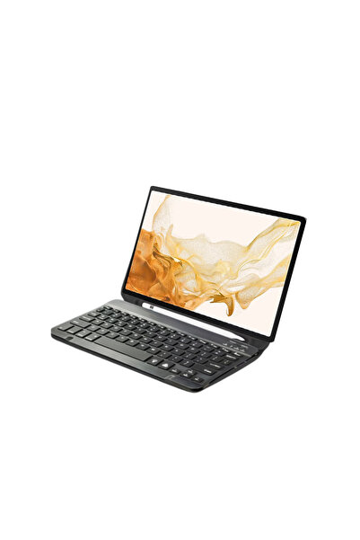 Fuchsia Qpen Samsung Galaxy X800 Tab S8 Plus Uyumlu 12.4 inç Klavyeli Tablet ...