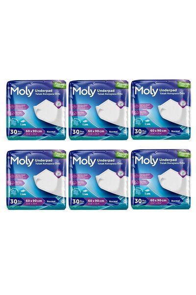 Moly Yatak Koruyucu Örtü 60x90 Cm 30'lu X6 Adet KÖPEK - KEDİ ÇİŞ PEDİ