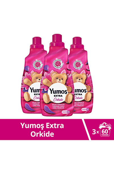 Yumoş Extra Konsantre Çamaşır Yumuşatıcısı Orkide 1440 ml 60 Yıkama 3 Adet