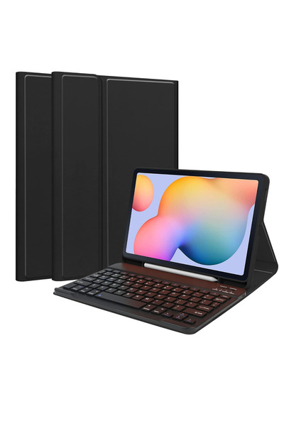 Fuchsia Qpen Samsung Galaxy X200 Tab A8 Uyumlu 10.5 inç Klavyeli Tablet Kılıf