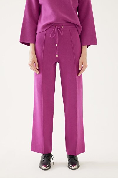 Exquise Pantaloni din tricotaj cu talie elastică