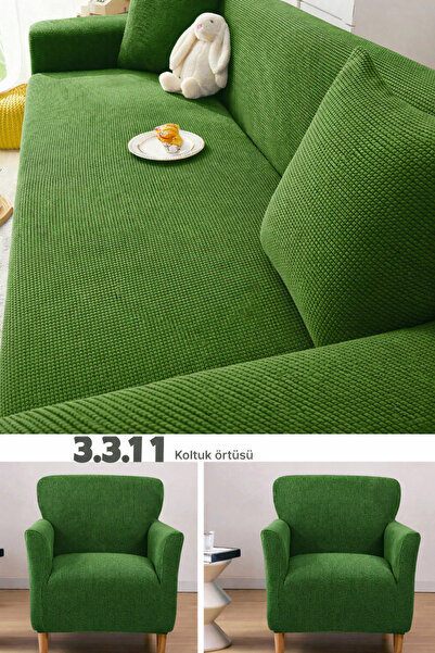 uzhanem 3 3 1 1 Set cuvertură de canapea din Lycra - Produs textil pentru casă