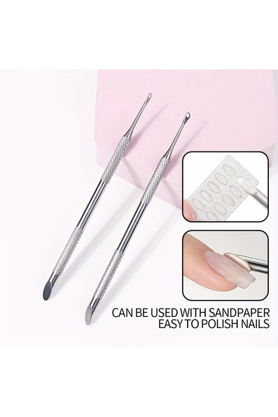 Choice قطعتان من أداة دفع الجلد الميت المصنوعة من الفولاذ المقاوم للصدأ للعنا...