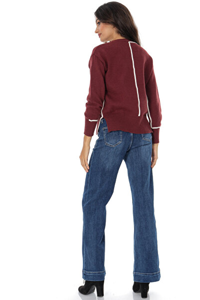 ROHBOUTIQUE Casual sweater with contrasting stripe Grena