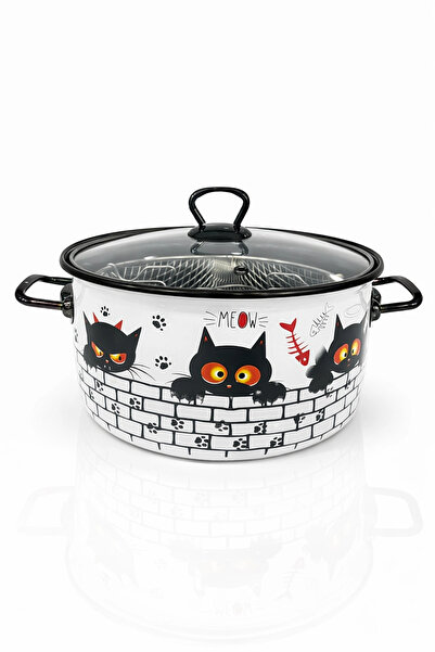 PR HOME قدر قطط مينا 22 سم