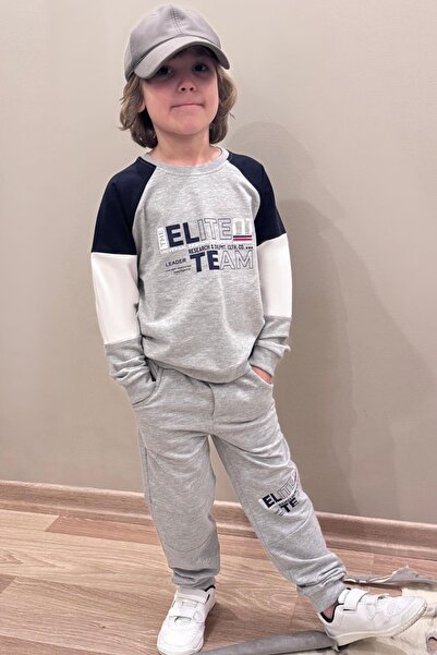 Breeze Σετ αθλητικής φόρμας για αγόρια με γράμματα με τύπωμα μανίκια αντίθεση...