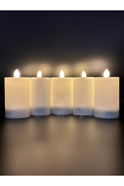 Led Mum 5 ADET BEYAZ BATOM 10 CM ÇAP 6 CM