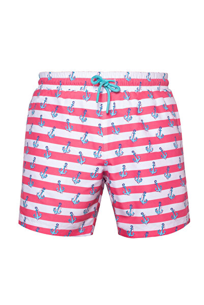 ANEMOSS Anchor Men's Swim Short with Three Pockets, Mesh Inside, Elastic and ...